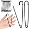 Extra Large Safety Pins Heavy Duty, 5 inch Giant Safety Pin, 10 PCS Black Big Safety Pin, Jumbo Safety Pins for Clothes, Blankets, Thick Fabric, Decorations